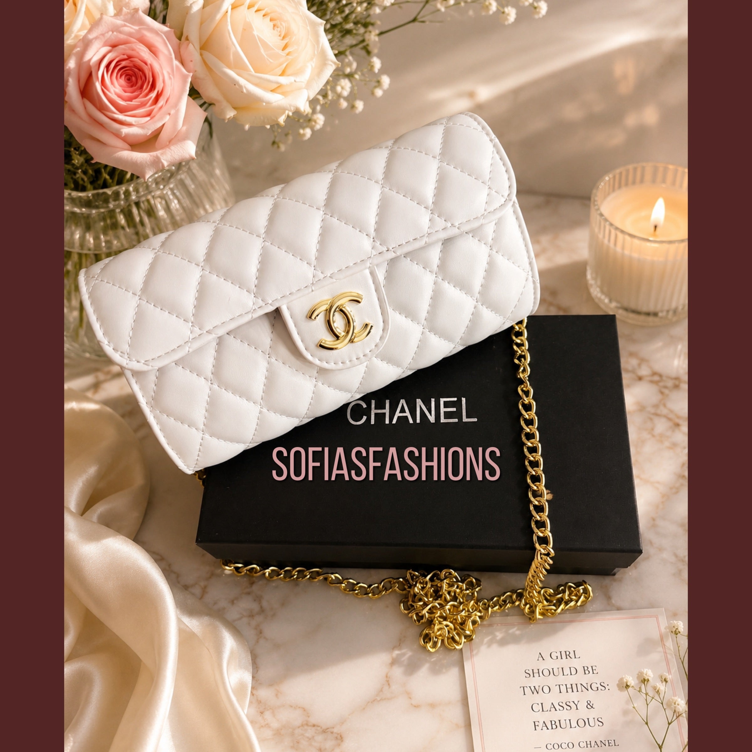 White and Gold Crossbody