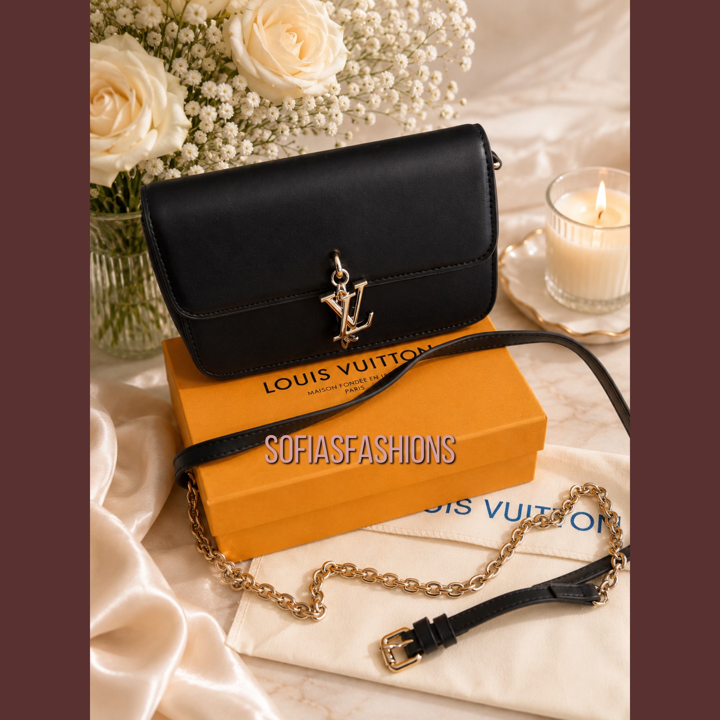 Black and Gold Crossbody
