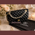 Black with Gold Strap Purse